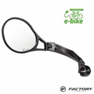 Specchietto bici con lente in vetro sinistro tondo