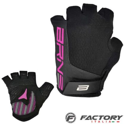 Guanti ciclismo estivi BRN Gel Pro Line fucsia fluo