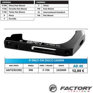 Adattatore freno disco anteriore PM-FM 140 mm