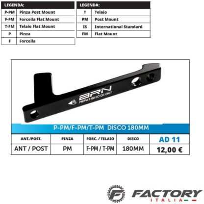 Adattatore freno disco anteriore-posteriore180mm PM-PM