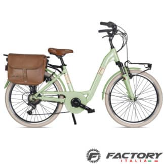 Bicicletta elettrica 24 Lady Classic Via Veneto verde
