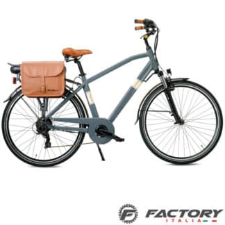 Bicicletta elettrica 28 Man Classic Via Veneto grigio
