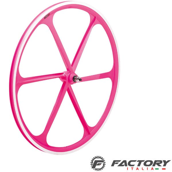 Set Di 2 Ruote MSP Per Razor RipRider 76mm - Bianche Con Mozzo Rosa