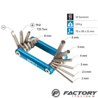 Multitool bici BRN Multi tool 10 Funzioni