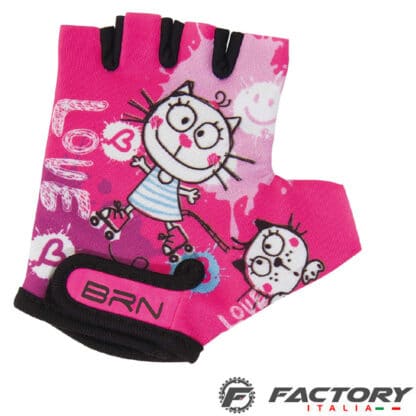 Guanti bici bambina BRN Love Fucsia